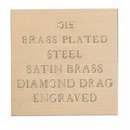 Satin Brass Plated Steel Engraving Sheet Stock (12"x24"x0.015")